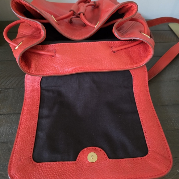 Marc By Marc Jacobs Cinch Backpack Burnt Orange Pebble Grain Leather - Picture 3 of 11